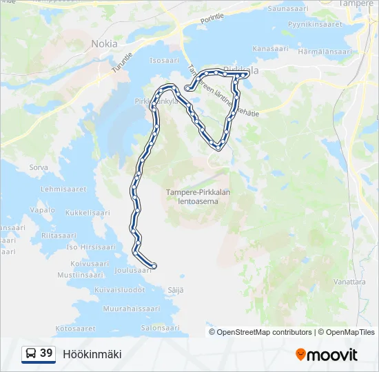 39 Bus Line Map