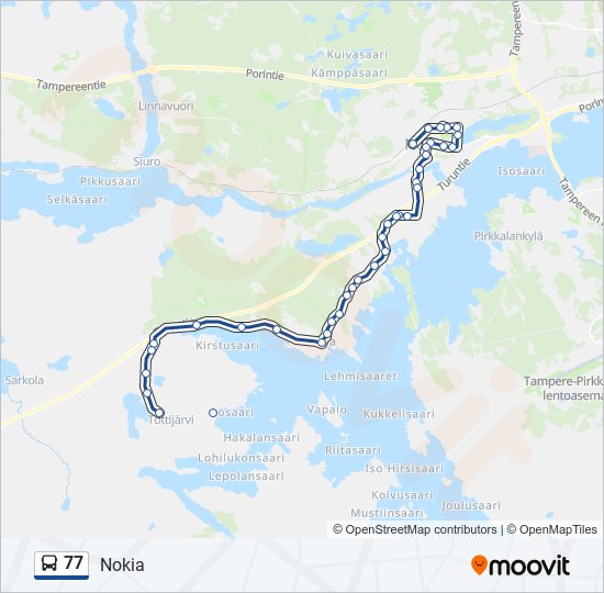 77 bus Line Map