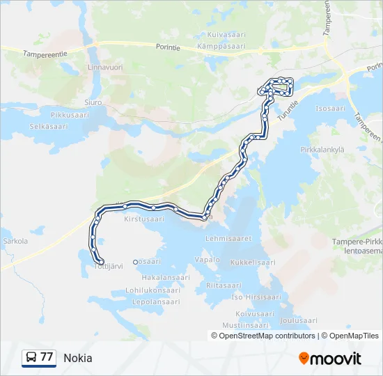 77 Bus Line Map