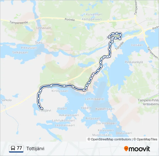 77 Bus Line Map