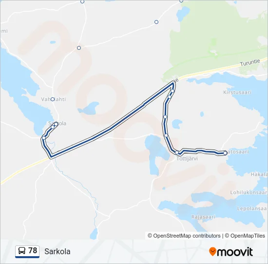 78 Bus Line Map