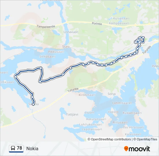 78 Bus Line Map