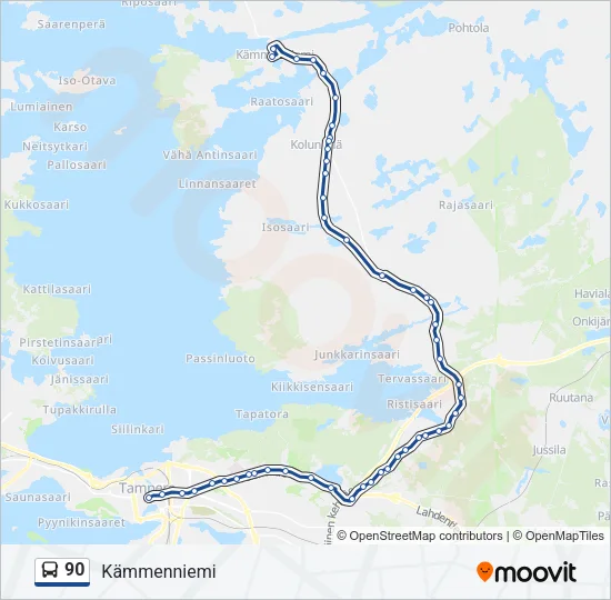 90 Bus Line Map