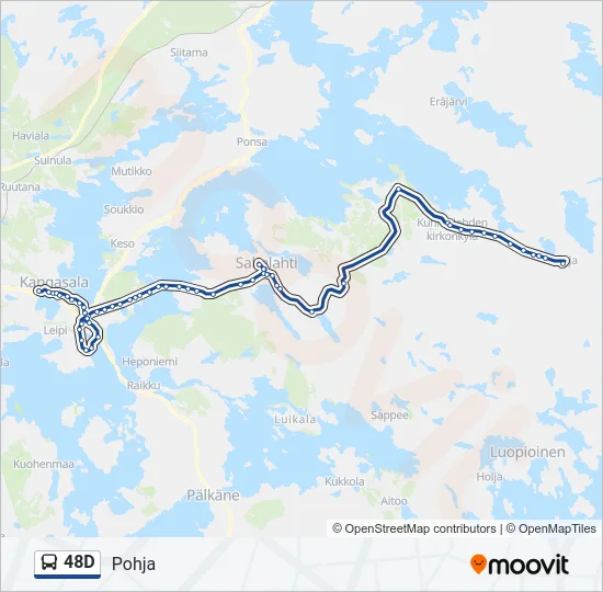 48D Bus Line Map