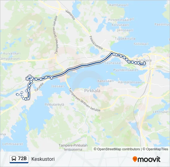 72B Bus Line Map