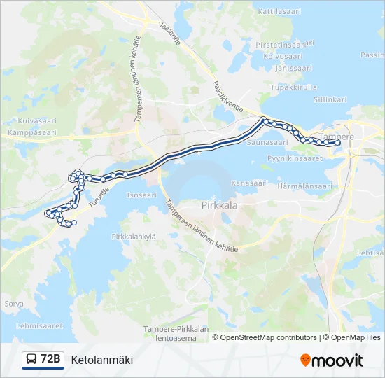 72B Bus Line Map