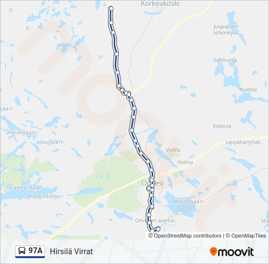 97A Bus Line Map