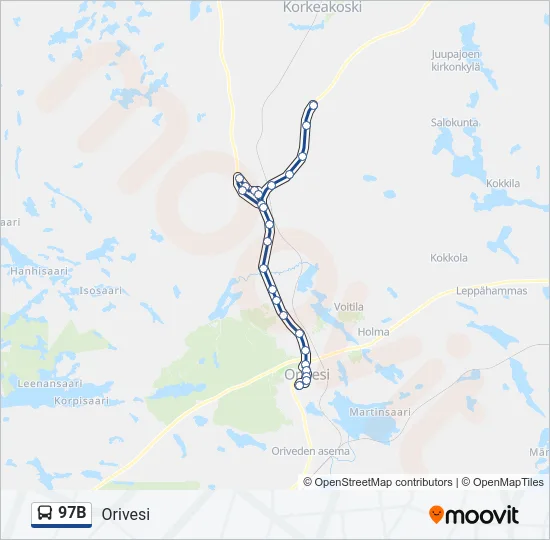 97B Bus Line Map