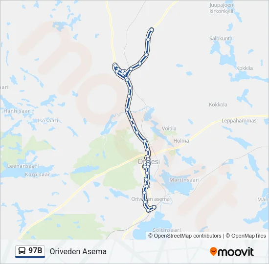 97B Bus Line Map