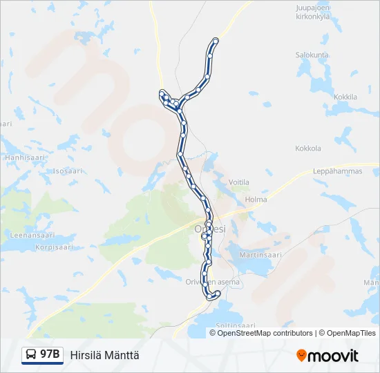 97B Bus Line Map