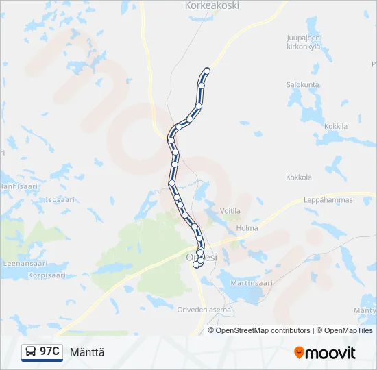 97C Bus Line Map