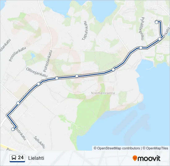 24 Bus Line Map