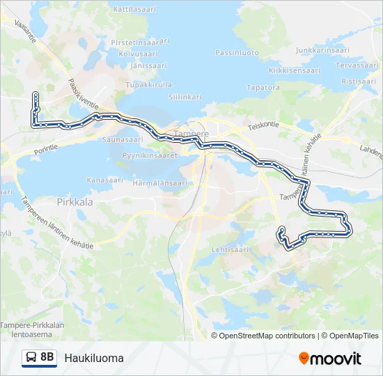 8B Bus Line Map