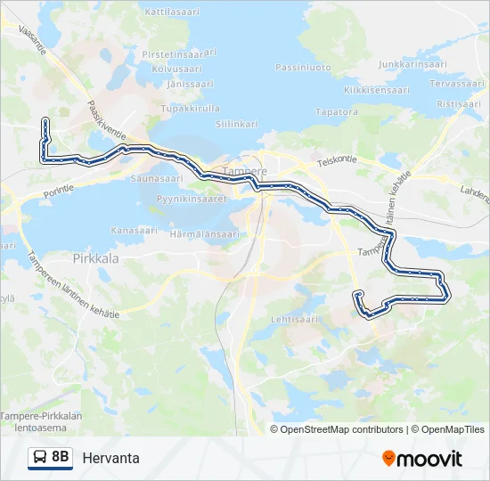 8B Bus Line Map
