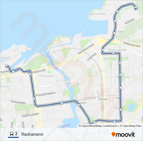 2 Bus Line Map