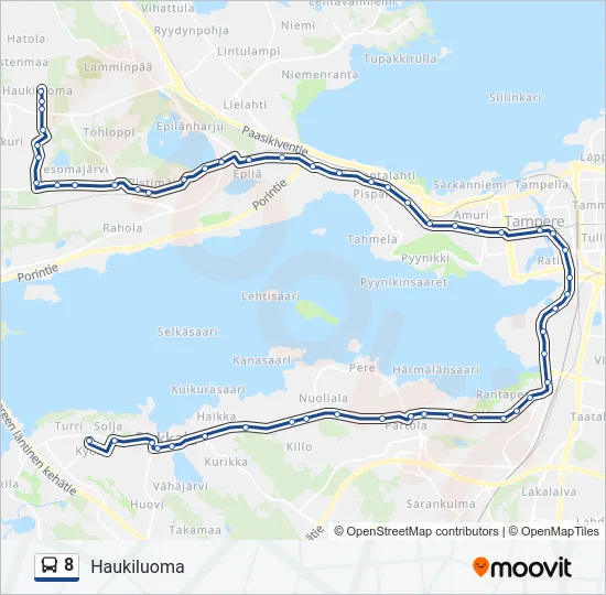 8 Bus Line Map