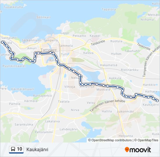 10 bus Line Map