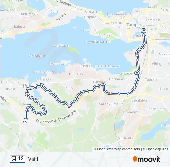 12 Bus Line Map