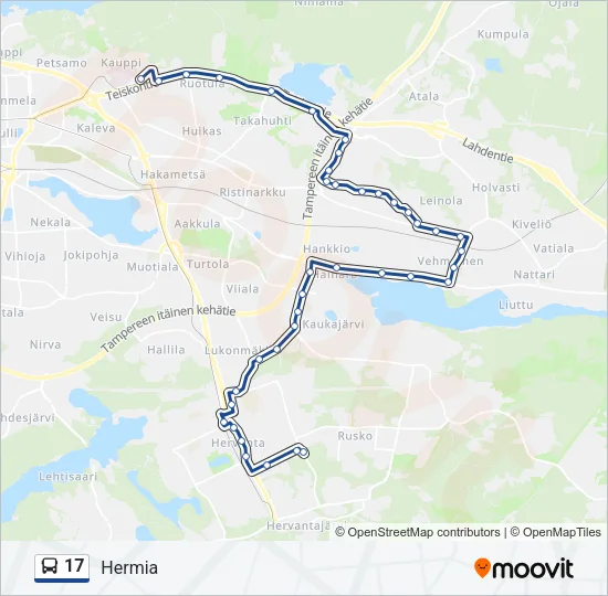 17 Bus Line Map