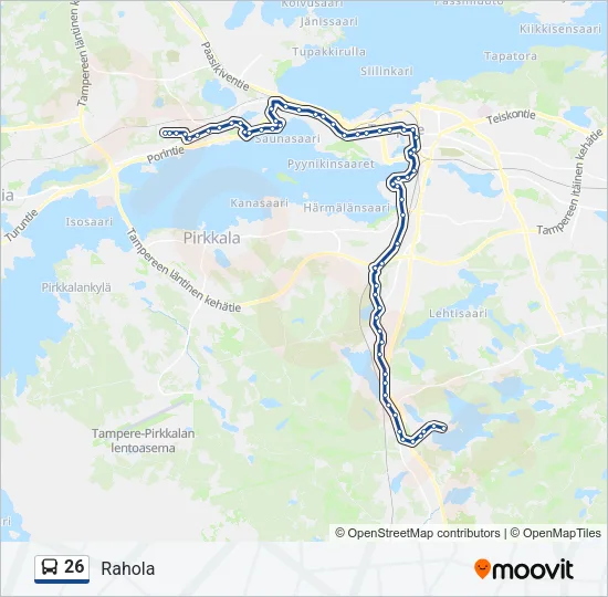 26 Bus Line Map