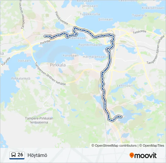 26 Bus Line Map