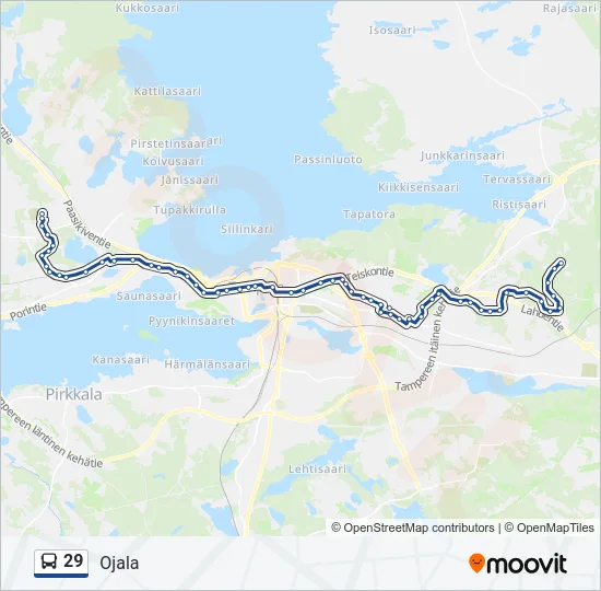 29 Bus Line Map