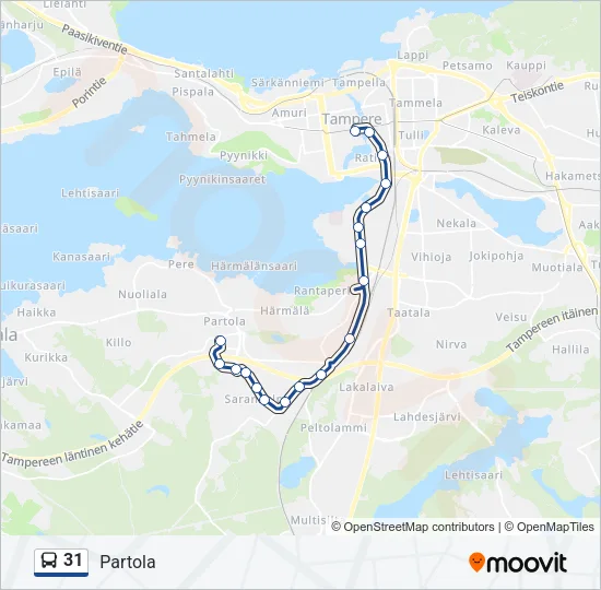 31 Bus Line Map