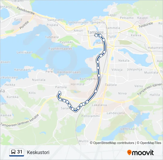 31 Bus Line Map