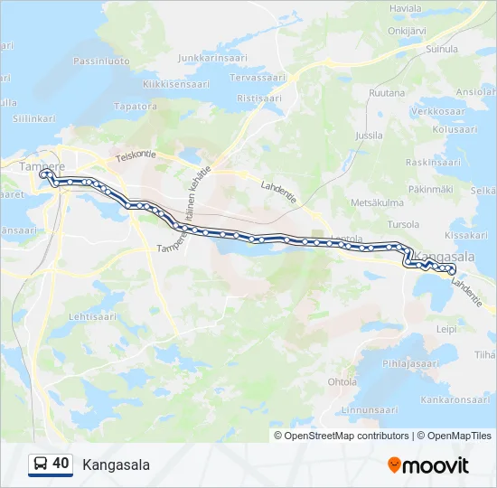 40 Bus Line Map