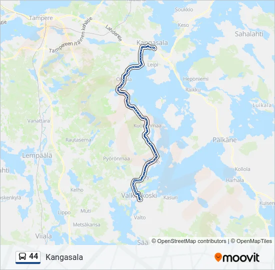 44 Bus Line Map