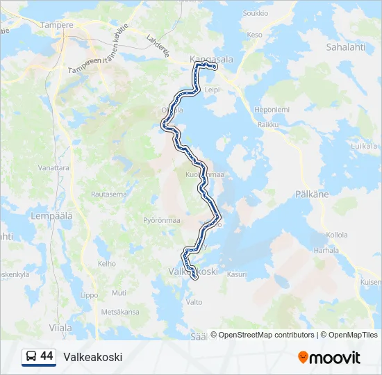 44 Bus Line Map