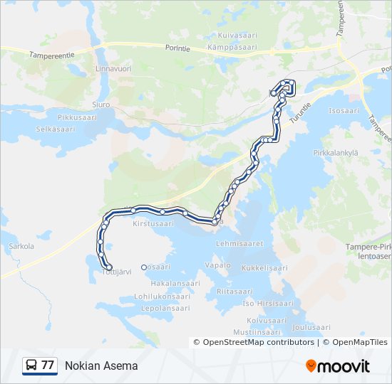 77 bus Line Map