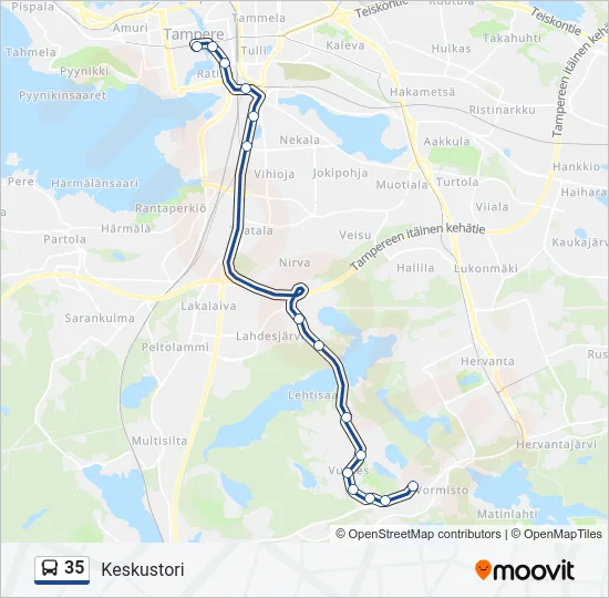 35 Bus Line Map