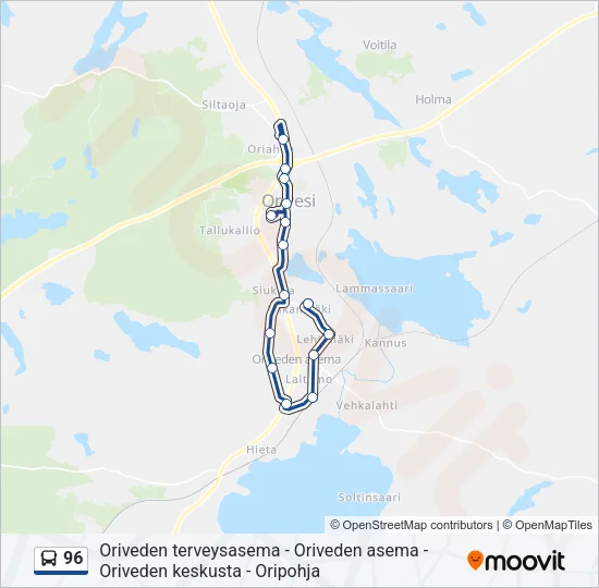 96 Bus Line Map