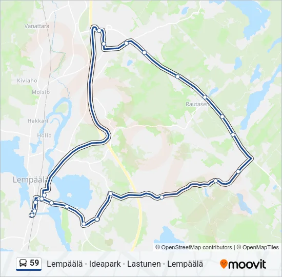 59 Bus Line Map