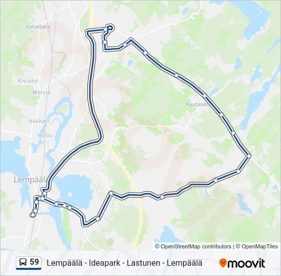 59 Bus Line Map