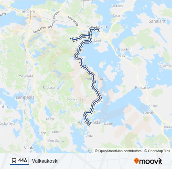 44A bus Line Map