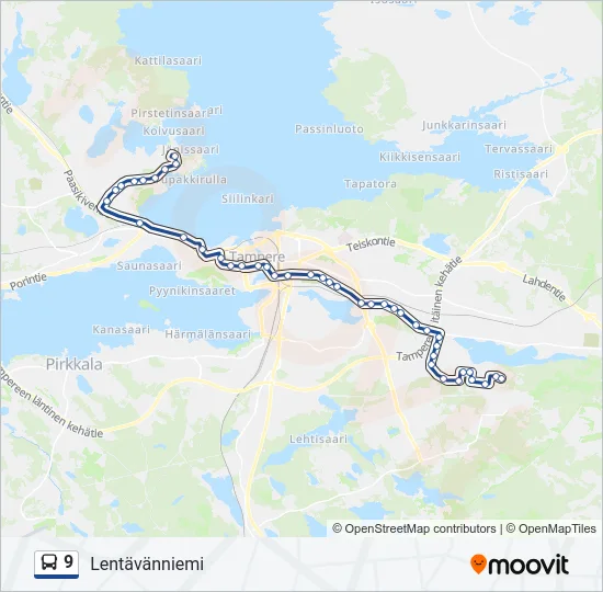 9 Bus Line Map