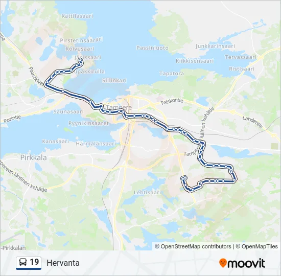 19 Bus Line Map