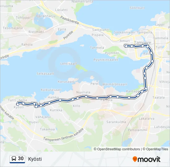 30 Bus Line Map