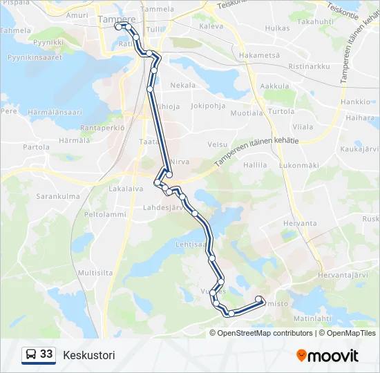 33 Bus Line Map