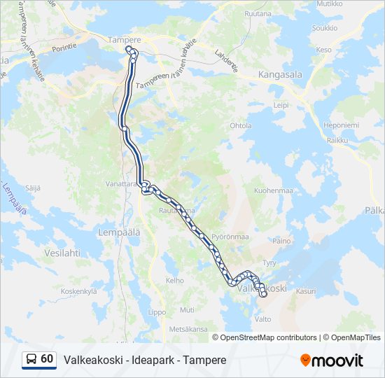 60 bus Line Map