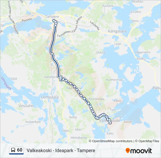 60 Bus Line Map