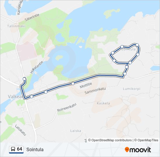 64 bus Line Map