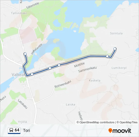 64 Bus Line Map