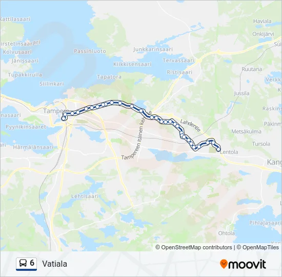 6 Bus Line Map