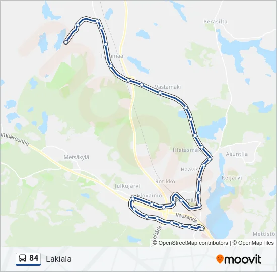 84 Bus Line Map