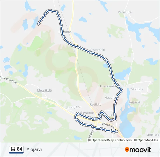 84 Bus Line Map