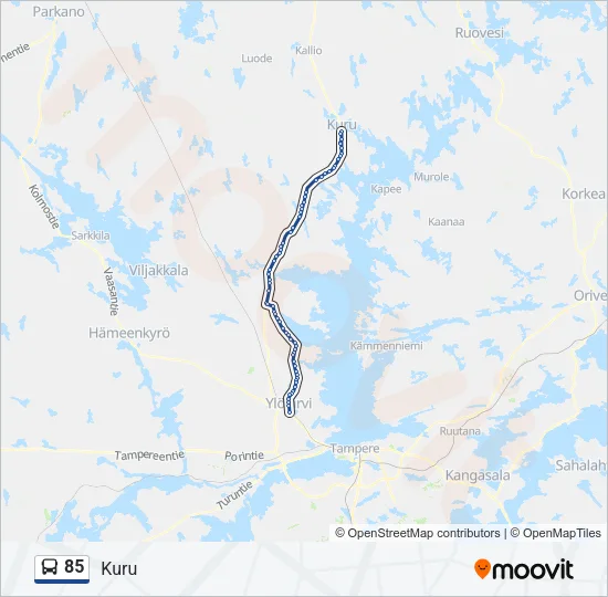 85 Bus Line Map