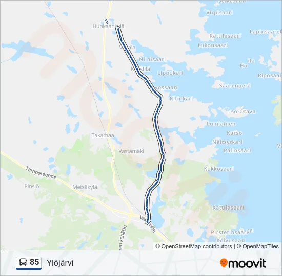 85 Bus Line Map